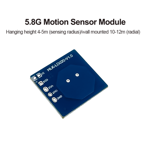 Hi-link 5.8G X-band moving induction/detection sensor radar module LD020 widely used in fluorescent lamps, bulb lamps, tube lamps, ceiling lamps